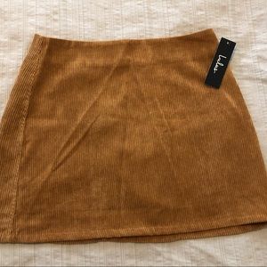 Faux Corduroy Mini Skirt